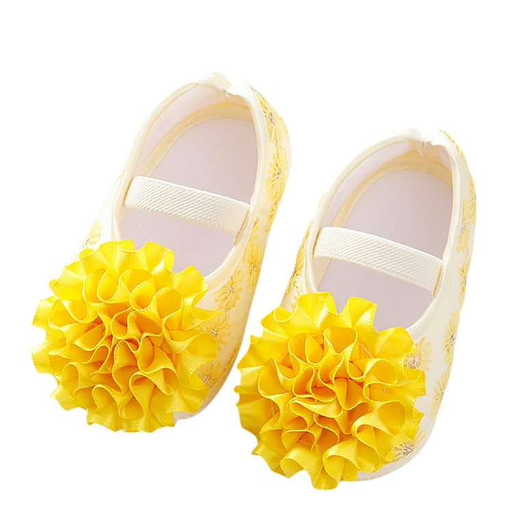Cute yellow shoes sales