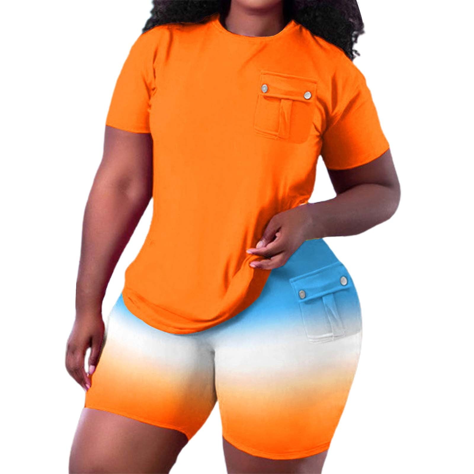 Uuszgmr Short Suit For Womens Workout Outfits For 2 Piece Casual