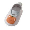 thumbnail image 1 of ZHUASHUM Socks For Boys And Girls Soft Floor Prewalker Shoes Walkers First Breathable Toddler Summer Non Socks Print Socks Grey 6-12 Months, 1 of 7