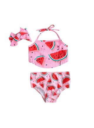 Size 12 Girls Bathing Suit Girls Bathing Suits Size 14-16 Baby Girl Outfit  Leaves Print Swimwear Solid Color 2PCS Summer Bikini Swimsuit Mom Daughter