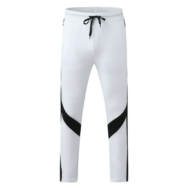 Uuszgmr Sweatpants For Men 2024 Workout Sweatpants Youth Sports Trousers Boy Pants Jogger Training Running Pants White Size Xxl