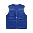 thumbnail image 1 of ZHUASHUM T Shirts For Mens Jacket Field Pofessional Emergency Field Fishing Multi Pocket Vest Blue L, 1 of 2