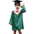 thumbnail image 1 of Uuszgmr Vacation Outfits For Girls Kindergarten Graduation Gown Cap Set Solid Color Long Sleeve Stage Performance Gown With Tassel Fashion Clothes Set Green 5-6 Years, 1 of 4