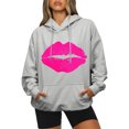 thumbnail image 1 of Uuszgmr Women Autumn Winter Hoodie Fashion Sweatshirt For Women Hoodies Trendy Graphic Print Drawstring Pullover Hooded Casual Tops Fall Loose Long Sleeve Blouse With Pocket, 1 of 5