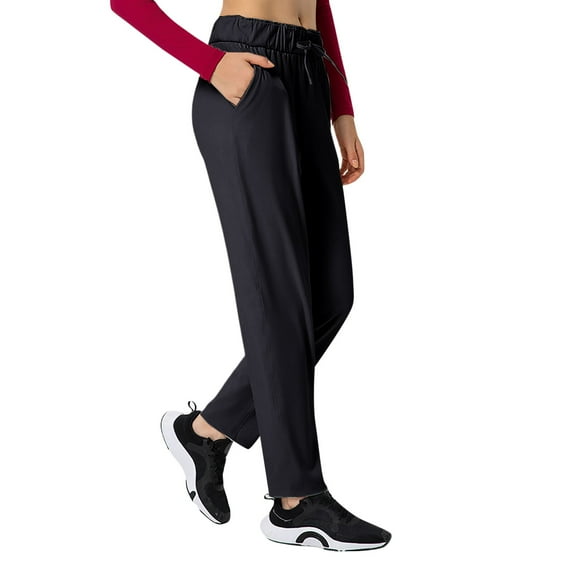 ZHUASHUM Women Yoga Pants Yoga Pants High Skin Friendly Feeling Straight Nine Point Pants Casual And Versatile Yoga Loose Fitting Sweatpants Black S