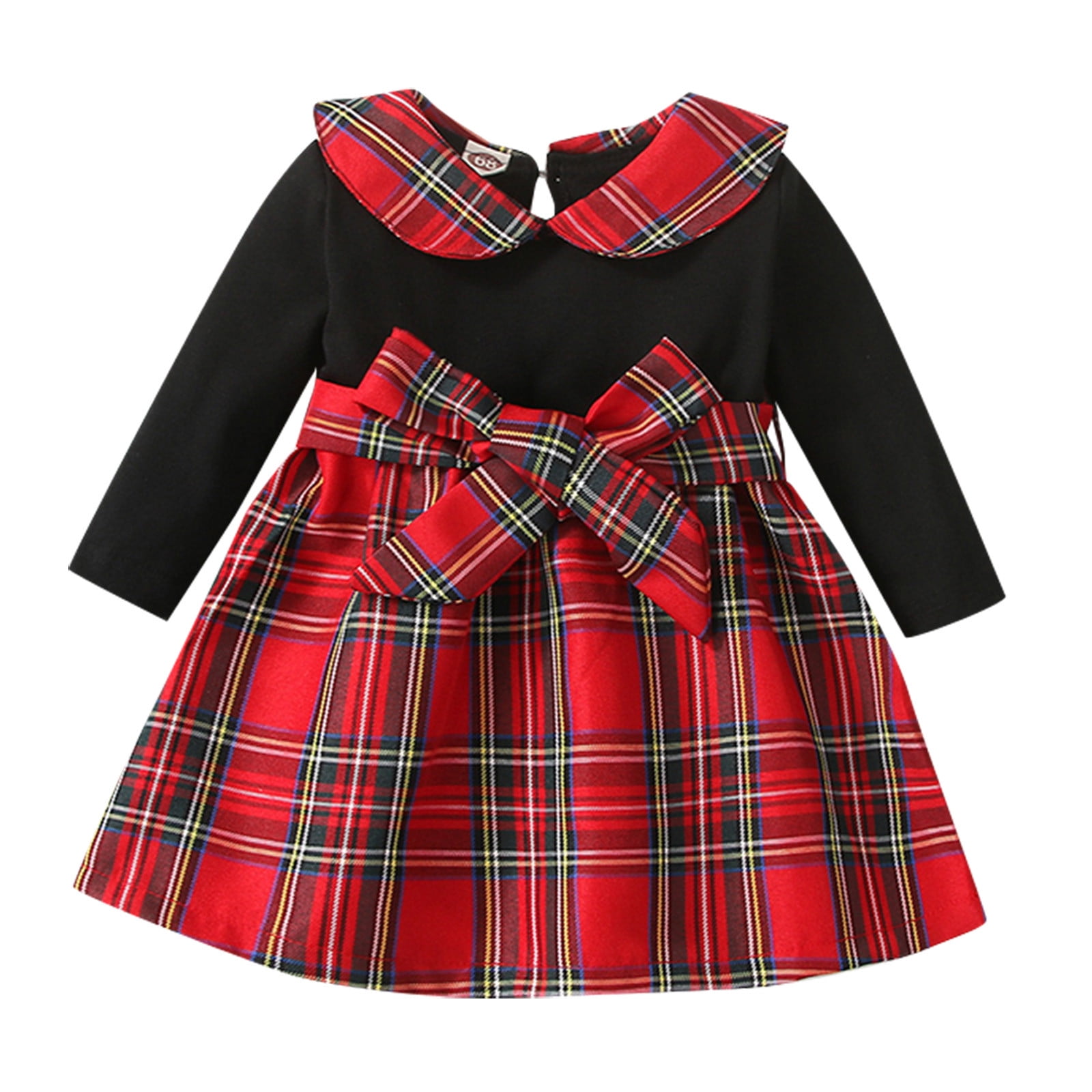 Uuszgmr cute Dresses For Teen Girlsxmas Baby Girl Patchwork Long Sleeve ...