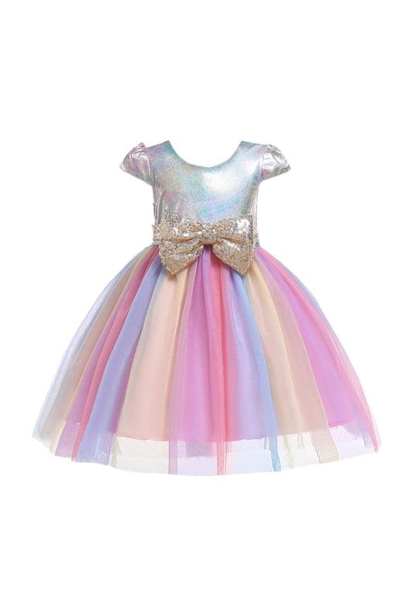 Uuszgmr dresses for teens Kids Gown Dress Pageant Birthday Party Sequin Wedding Girls Bridesmaid Skirt easter clothes Pink,Size:7-8 Years