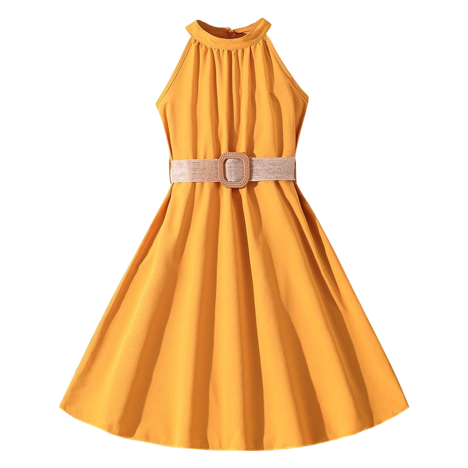 超高品質で人気の ZHUASHUM dresses Solid Sleeveless Girls Toddler teens for Dance