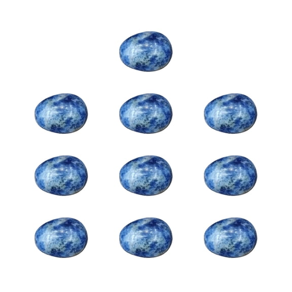 Uutvery 10 Pcs Crystal Mini Agate Easter Eggs, 20mm Polished Stone Bird Egg Shapes, Natural Gemstone Decor Spring Holiday, Metaphysical Gift