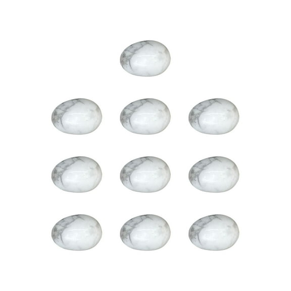 Uutvery 10 Pcs Crystal Mini Agate Easter Eggs, 20mm Polished Stone Bird Egg Shapes, Natural Gemstone Decor Spring Holiday, Metaphysical Gift