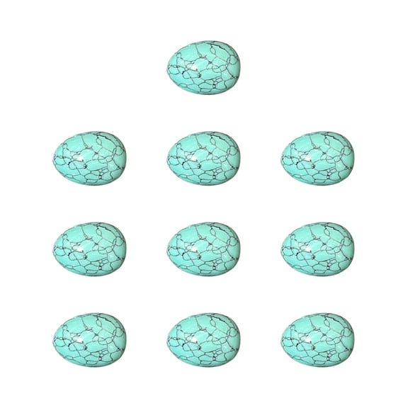 Uutvery 10 Pcs Crystal Mini Agate Easter Eggs, 20mm Polished Stone Bird Egg Shapes, Natural Gemstone Decor Spring Holiday, Metaphysical Gift