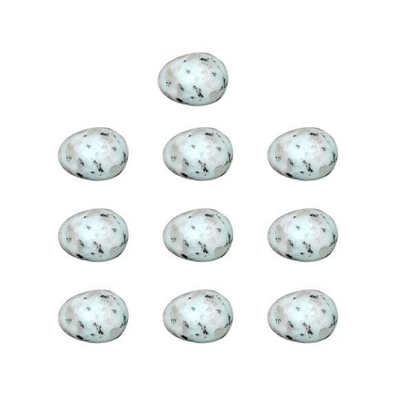 Uutvery 10 Pcs Crystal Mini Agate Easter Eggs, 20mm Polished Stone Bird Egg Shapes, Natural Gemstone Decor Spring Holiday, Metaphysical Gift