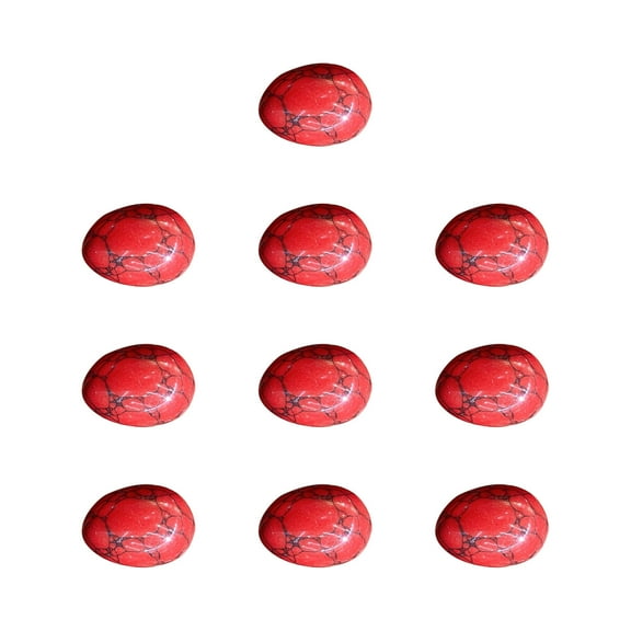 Uutvery 10 Pcs Crystal Mini Agate Easter Eggs, 20mm Polished Stone Bird Egg Shapes, Natural Gemstone Decor Spring Holiday, Metaphysical Gift