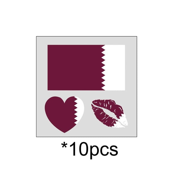 Uutvery 10 Pcs Football Fan Stickers, Mixed Country Flag Designs for Game Day, Waterproof Sports Event Decoration, 2.36x2.36 Inches