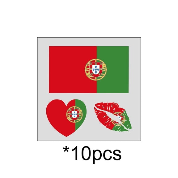 Uutvery 10 Pcs Soccer Celebration Stickers, Multicolor Flag Patterns for Fans, Sports Theme Party Decoration Supplies, 2.36x2.36 Inches