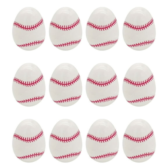 Uutvery 12PC Easter Decoration Ball, Empty Plastic Orbs for Toy Gift Storage, Party Favor for Holiday Celebration Easter Basket Fillers