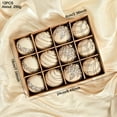 thumbnail image 1 of Uutvery 12PCS Beige Flocking Painted Christmas Balls Ornaments 6cm Flocked Velvet Glitter Decorative Balls for Xmas Tree Holiday Party Home Decor, 1 of 7