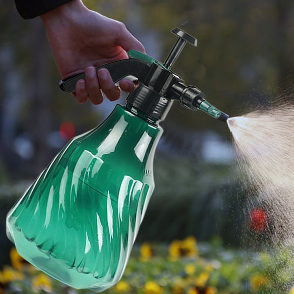 Uutvery 1500Ml High Pressure Watering Spray Bottle, Adjustable 360 Nozzle for Garden Plants Cleaning, Green Gray Pressure Sprayer, 12.60x7.87x5.51 Inches