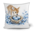 thumbnail image 1 of Uutvery 18x18 Inch Easter Pillowcase Cover, Polyester Decorative Cushion with Doodle Space, Soft Holiday Throw for Sofa Chair Bed, Gift for Family, 1 of 6