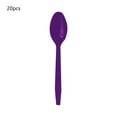 thumbnail image 1 of Uutvery 20 Pcs Party Cutlery Set, Plastic Knife Fork Spoon with Diamond Pattern Handles, For Themed Parties Picnics Camping, Purple Elegant Design, 1 of 6