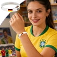 thumbnail image 1 of Uutvery 2026 World Football Competition Wristband, Silicone Flag Bracelet for Fans, Sports Souvenir Gift, Comfortable Stretch Band, 2.52x2.52 Inches, 1 of 6