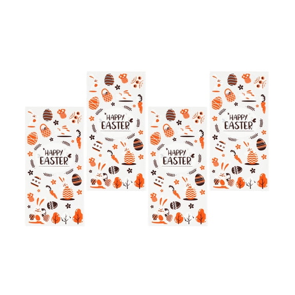 Uutvery 210 Pcs Easter Transparent Candy Bag, OPP Plastic Snack Packaging Bag, Rabbits Egg Decoration Party Favor, Gift Wrapping Bag