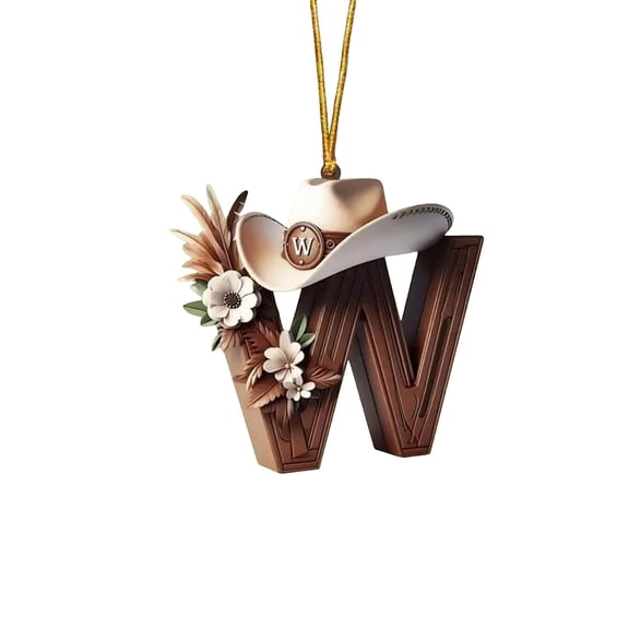 Uutvery 26 Letters Christmas Tree Hanging Pendant, Personalized DIY Alphabet Ornaments, Acrylic Pendant with Christmas Symbols, for Xmas Tree Decor, Holiday Home and Party Supplies