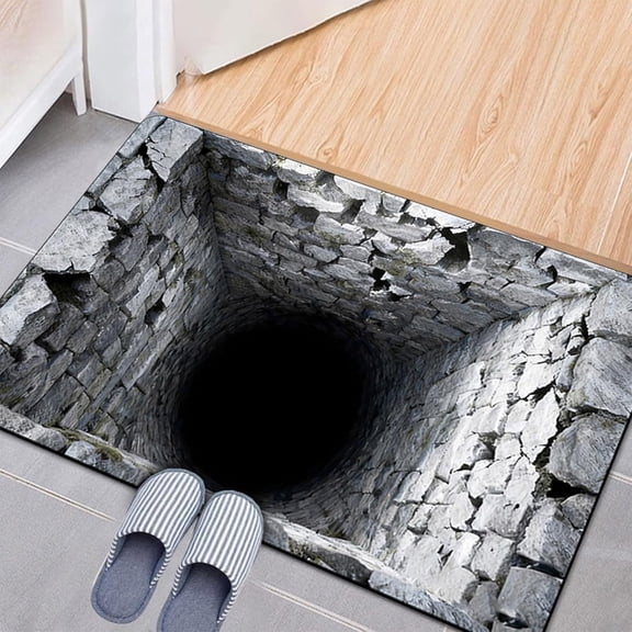 Uutvery 3D Diatomite Mud Door Mat, Super Absorbent Waterproof Floor Mat, Quick Drying Non Slip Bathroom Entrance Rug