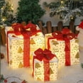 thumbnail image 1 of Uutvery 3PCS Christmas LED Gift Boxes Christmas Decoration,Foldable Present Ornament Boxes with Pre-lit LED Mini Bulb,Light Up Gift Box for Indoor Outdoor Xmas Tree Party Holiday Decor, 1 of 9