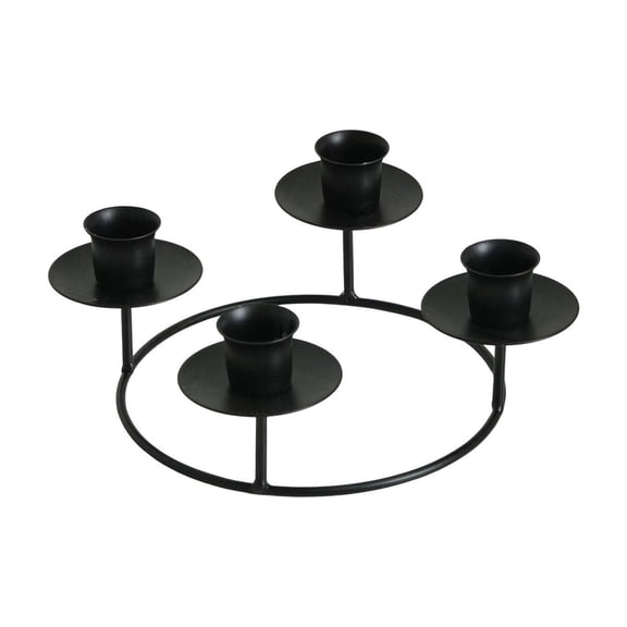 Uutvery 4 Heads Metal Candle Holders, Bent Candelabra, Candlelight Dinner Decor, Christmas Holiday Table Centerpiece and Home Decoration