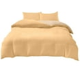 thumbnail image 1 of Uutvery 4-Piece Bedding Set, Soft Washed Polyester, Reversible Design, Charcoal Cheese, Includes Duvet Cover Flat Sheet and 2 Pillowcases, Queen Size Set, 1 of 7