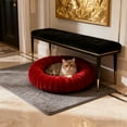 thumbnail image 1 of Uutvery 40cm Rabbit Plush Pet Bed, Round Enclosed Warm Cat Bed Dog Bed, Soft Plush Kennel Mat with Non Slip Bottom, 15.75x15.75 Inch, Multiple Colors, 1 of 6