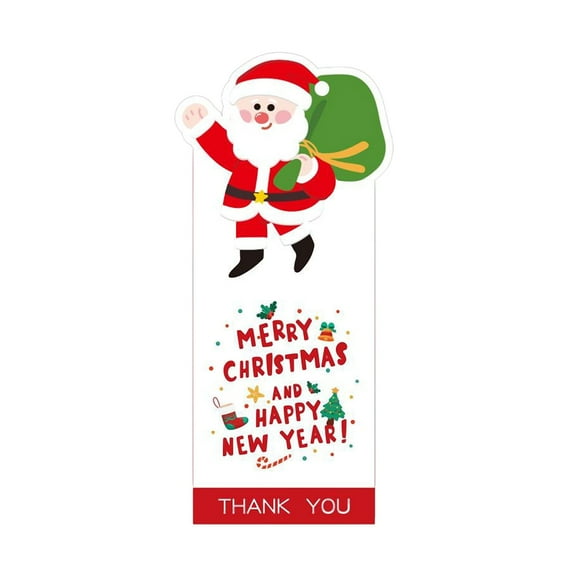 Uutvery 50Pcs Christmas Gift Sealing Stickers,Merry Christmas Labels, Gift Box Packaging Decorative Labels,Greeting Card Gift Bag Sticker Decoration,Santa Snowman Elk Patterns