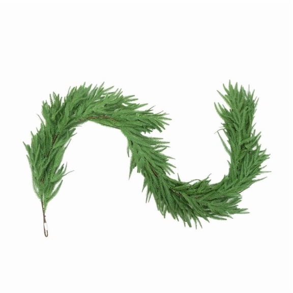 Uutvery 6 ft Christmas Rattan Texture Wreath, Realistic Norfolk Design, Wreath Hanging Decor for Front Door Wall Fireplace Indoor Outdoor Home Holiday Focal Point