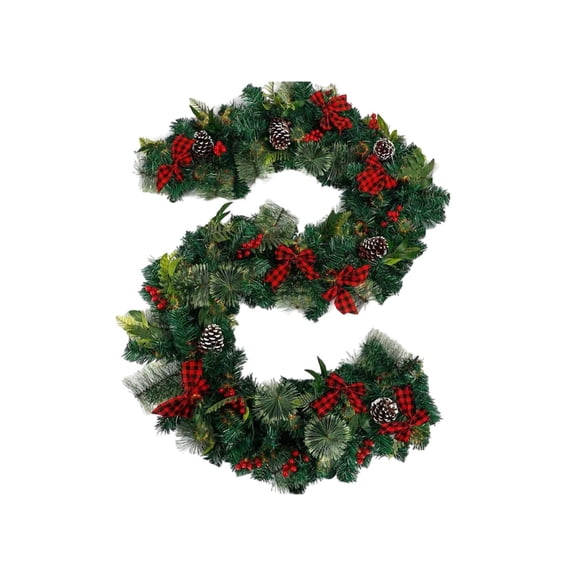 Uutvery 8.85ft Christmas Vines Rattan,Christmas Garland with Lights,Garland Decor for Door Header Christmas Tree Fireplace Indoor Outdoor Party Xmas Decorations