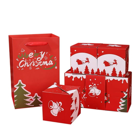 Uutvery 8-Layer Christmas Surprise Box Explosion, Extended Pop-Up Bouncing Gift Box, Progressive Unboxing Experience, Romantic Holiday and Special Event Gift