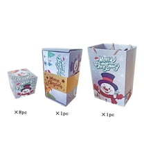 Uutvery 8 Pcs Christmas Surprise Box Set with Confetti, Small Pop-Up Explosion Sprinkling Boxes, Party Game and Wedding Favor, Holiday Celebration Gift