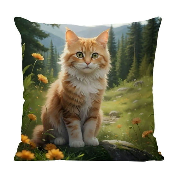 Uutvery Adorable Animal Print Pillow Cover, 18x18 Inch Whimsical Creature Designs on Soft Plush, Charming Cushion Case for Sofa Living Room and Bed, Fun and Playful Home Accent