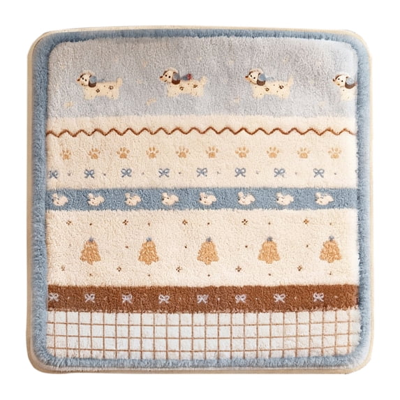 Uutvery Anti-Slide Seat Cushion, Thickened Non-Slip Office Chair Pad, Student Stool Cushion for Classroom Home, Plush Polyester Fiber Seat Pad, 15.75x15.75 Inches