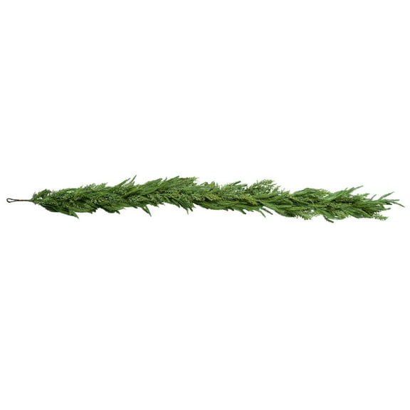 Uutvery Artificial Norfolk Garlands, Green Plastic Rattan Decor, Realistic Elegance Rattan for Table Mantle Wall Indoor Outdoor Holiday Settings