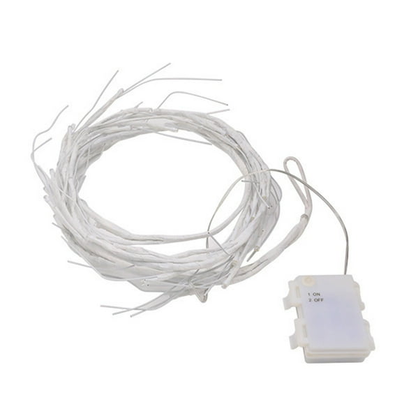 Uutvery Birch LED Simulation Branches Rattan, White Plastic Rattan with 48 Warm Lights, Cozy Feeling Rattan for Christmas Wedding Holiday Indoor Outdoor
