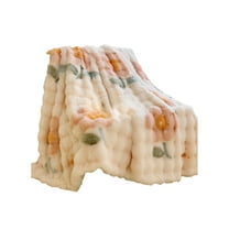 Uutvery Bubble Rabbit Plush Blanket with Zipper, Soft and Cozy Double-Sided Fleece Throw, Decorative Cover for Couch and Bed, Home Use, 59.05x78.74 Inches