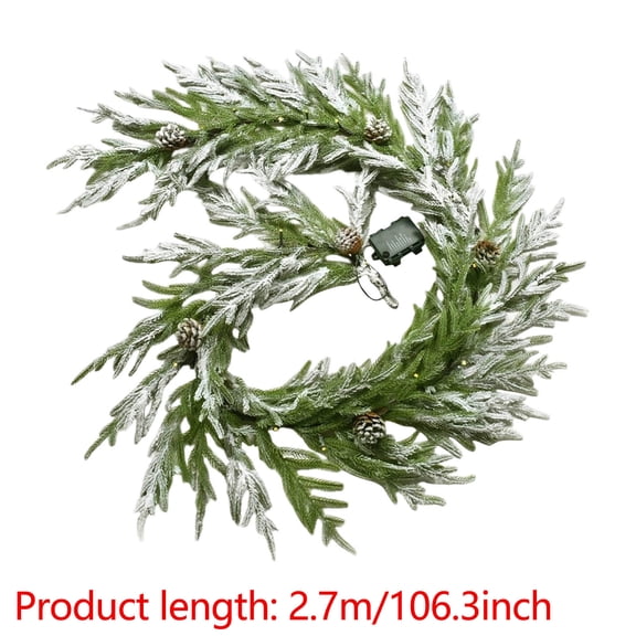 Uutvery Christmas Artificial Pine Cones Garland, Rustic Pine Greenery with Pine Cones, Rustic Hanging Decor for Garland Decor Door Header Christmas Tree Fireplace