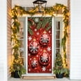 thumbnail image 1 of Uutvery Christmas Door Cover with Santa Claus Design Merry Christmas Door Cover 35x71 Inch Front Door Hanging Decor for Holiday Season Outdoor Use Perfect for Christmas Party Decoration, 1 of 5