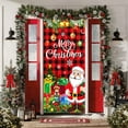 thumbnail image 1 of Uutvery Christmas Door Cover Santa Claus Pattern Holiday Party Door Decoration for Indoor Outdoor Winter Christmas Decor 35.4 x 70.9 Inches, 1 of 6