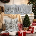 thumbnail image 1 of Uutvery Christmas Pillowcase, Beautifully Printed Holiday Design on Soft Fabric, Single Piece Protective Cover for Living Room Sofa and Bed Decor, Festive Accent, 1 of 5