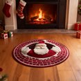 thumbnail image 1 of Uutvery Christmas Rug, Round Christmas Rug with 3D Optical Illusion, Non Slip Washable Christmas Carpet for Bedroom and Kitchen, Festive Holiday Decor Rug, 15.75x15.75 inches, 1 of 4