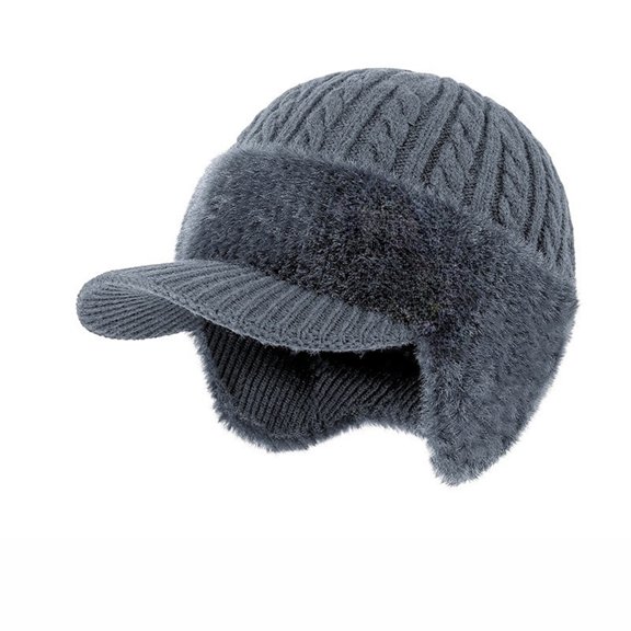 Uutvery Cold-Proof Ear Protection Knitted Hat, Windproof Winter Beanie Fleece Lining, 3-in-1 Style Outdoor Activity Hat, Moisture-Wicking Comfortable Fit Cap