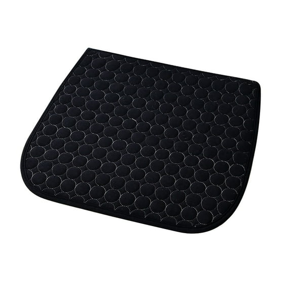 Uutvery Cotton Seat Cushion with Ropes for Secure Fastening All Seasons Use for Office Student Dining Table Chairs Black 18.8x17.3x0.4 Inches