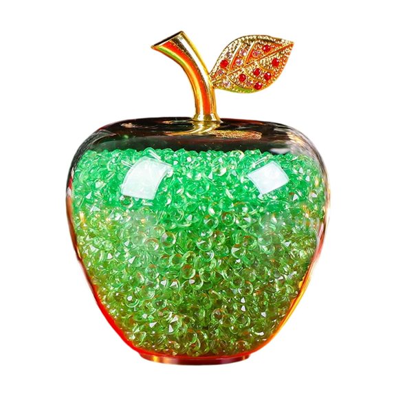 Uutvery Crystal Apples Figurine Glass Apple-Shaped Ornament Decoration Paperweight Craft Decorations for Home Table Decor Christmas Eve Gift Fruits Collectibles Ornament Home Decor